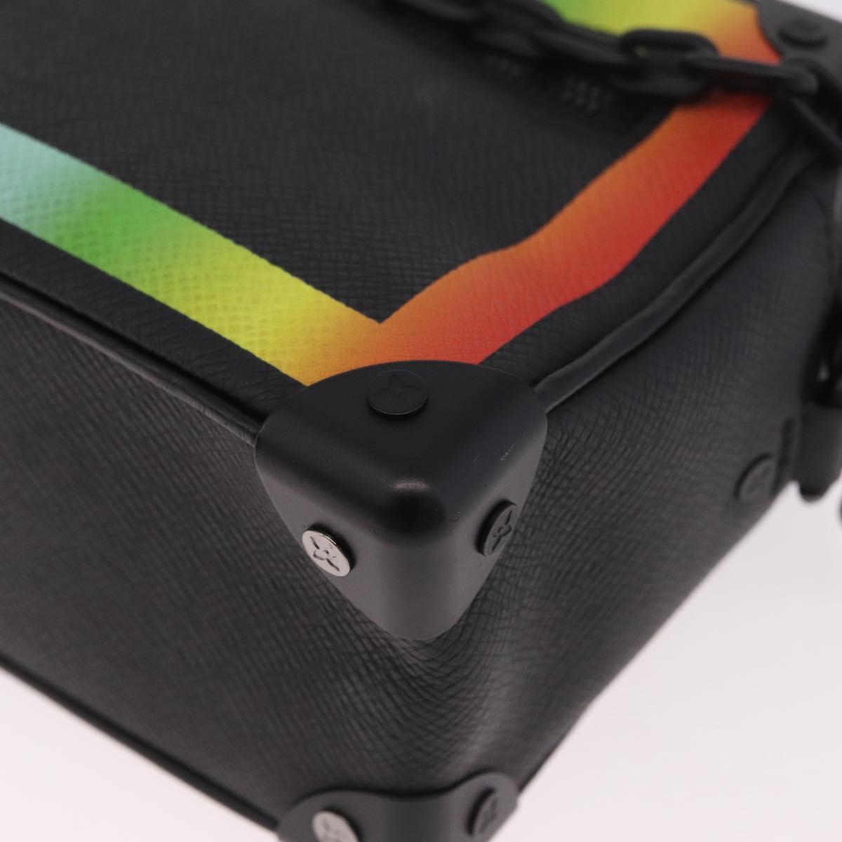LOUIS VUITTON Taiga Rainbow Mini Soft Trunk Bag Black M30351 LV Auth 214233SAM