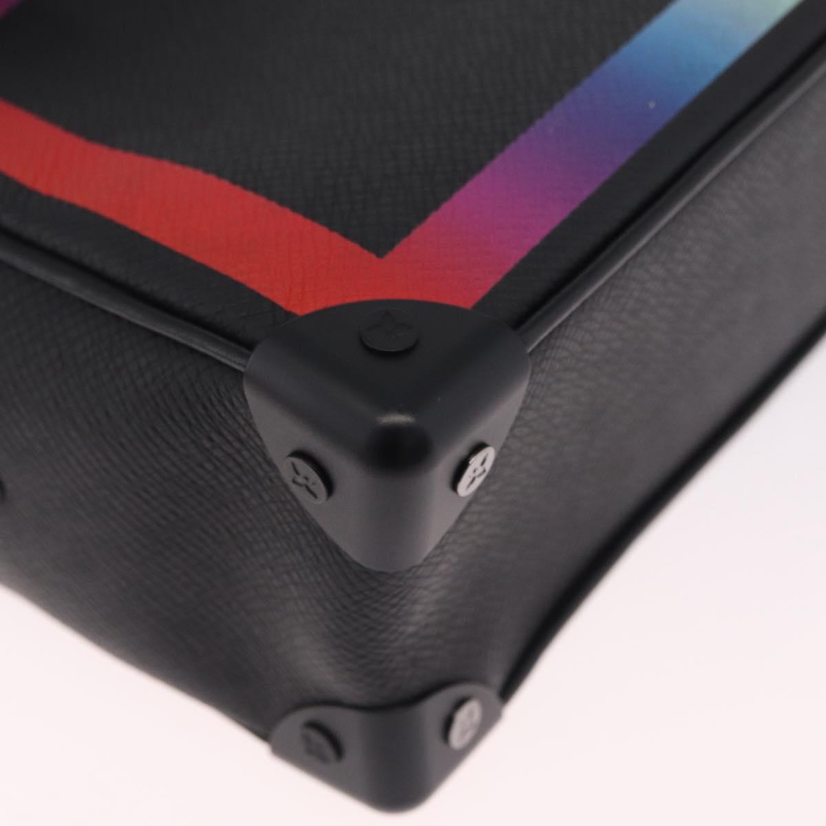 LOUIS VUITTON Taiga Rainbow Mini Soft Trunk Bag Black M30351 LV Auth 214233SAM