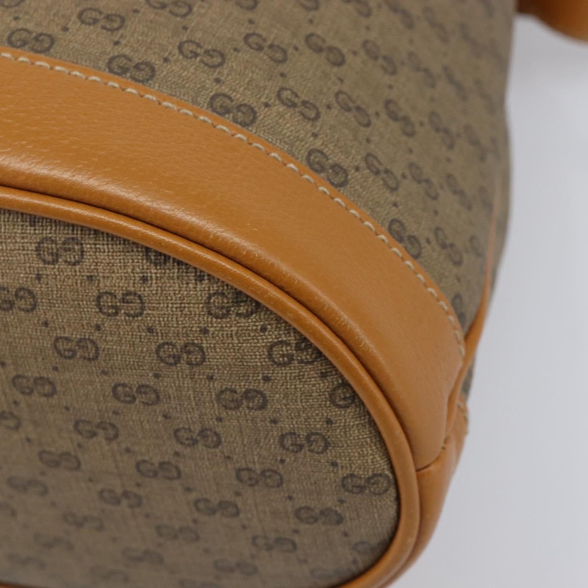 GUCCI Micro GG Canvas Disney Mickey Mouse Bag PVC Beige Gold 602691 Auth 214243M