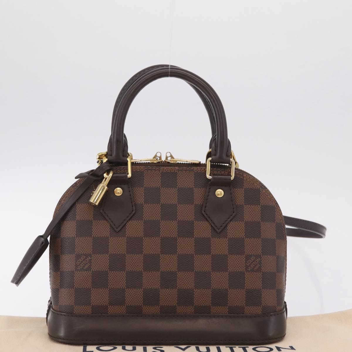 LOUIS VUITTON Damier Ebene Alma BB Hand Bag 2way N40606 LV Auth 214254V