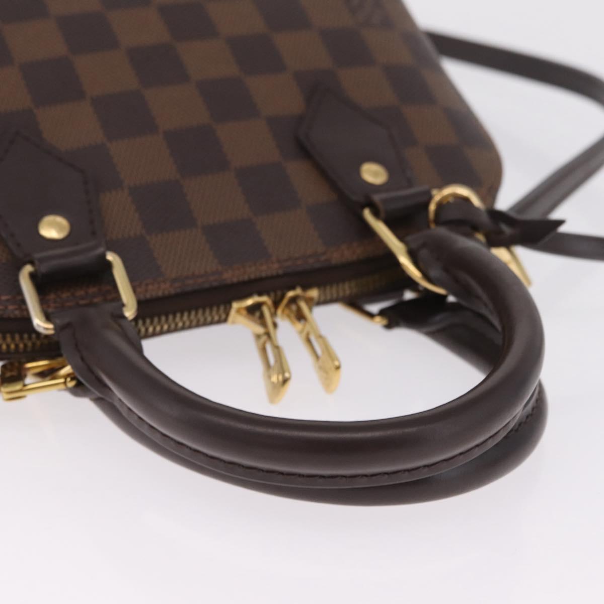 LOUIS VUITTON Damier Ebene Alma BB Hand Bag 2way N40606 LV Auth 214254V