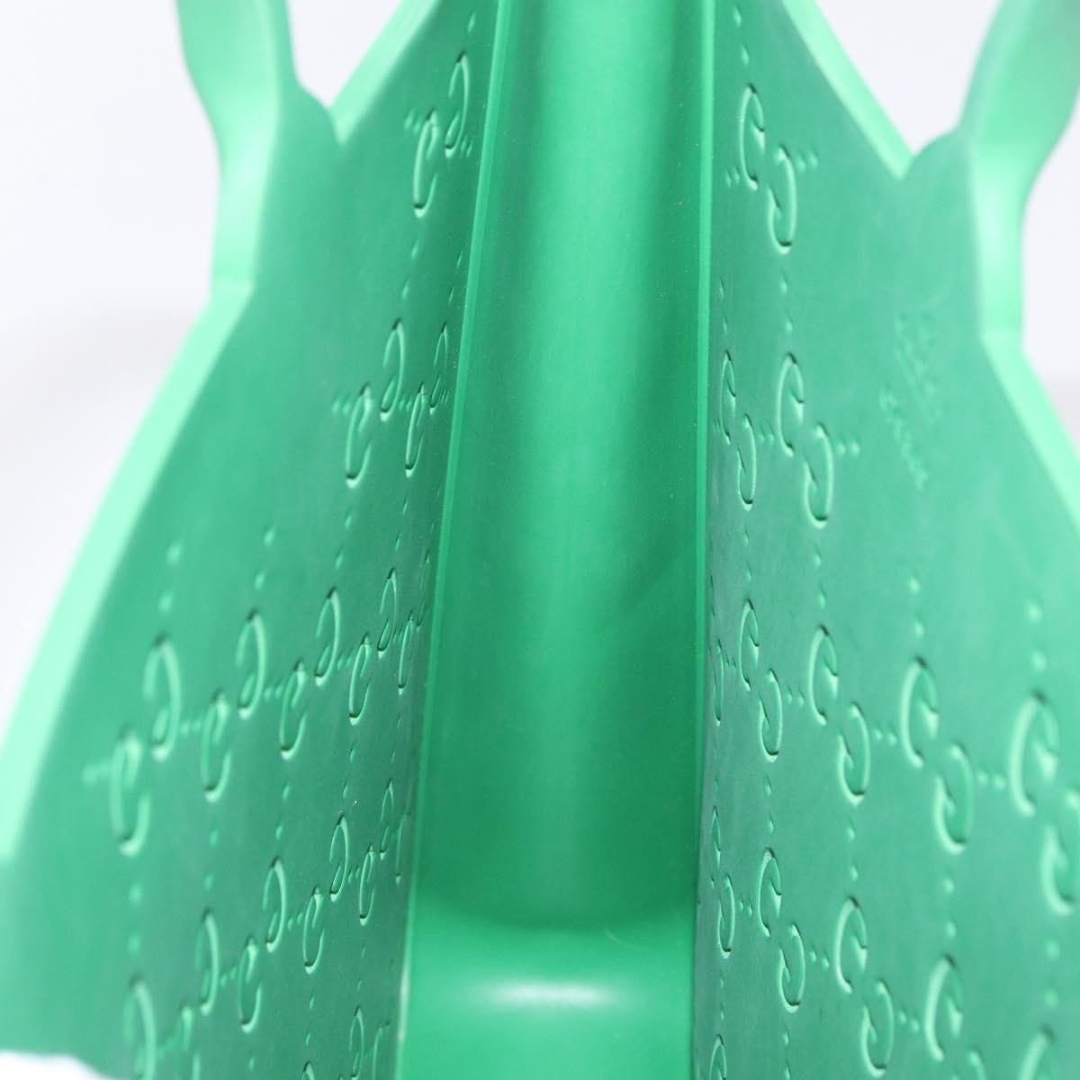 GUCCI GG Canvas Children's Tote Bag rubber Green 679365 Auth 214277M