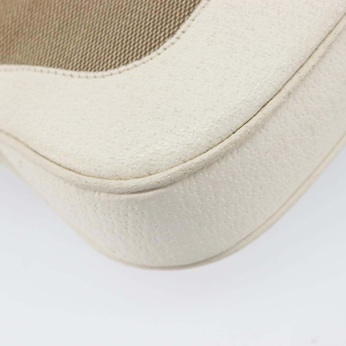 GUCCI Jackie Shoulder Bag Canvas Beige Silver 001 3824 Auth 214421A