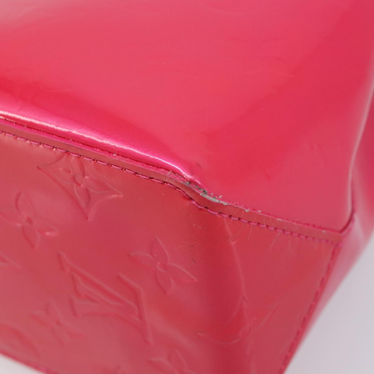 LOUIS VUITTON Monogram Vernis Reade PM Hand Bag Fusha pink M91221 LV Auth 214433A