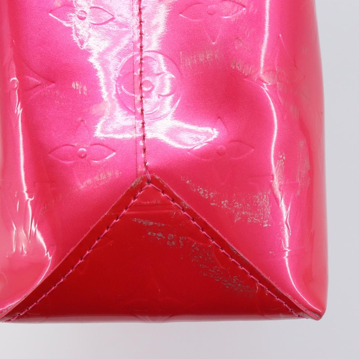 LOUIS VUITTON Monogram Vernis Reade PM Hand Bag Fusha pink M91221 LV Auth 214433A