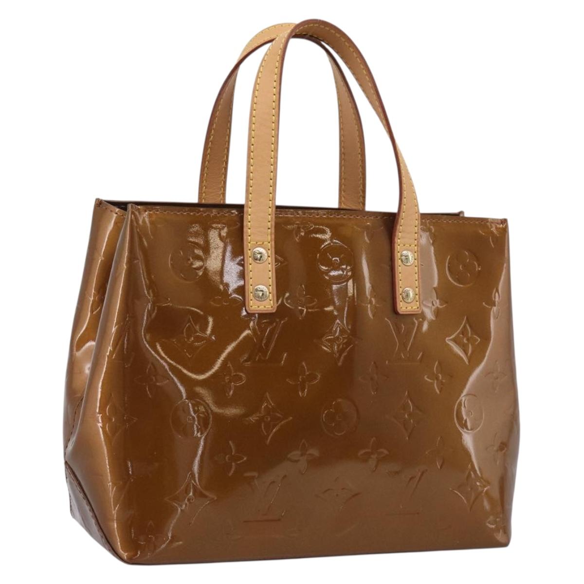 LOUIS VUITTON Monogram Vernis Reade PM Hand Bag Bronze M91146 LV Auth 214444V