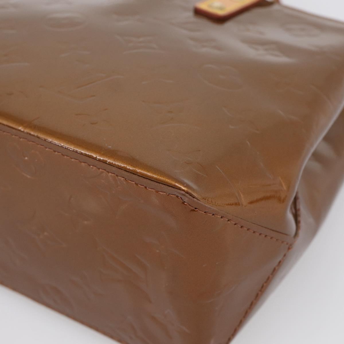 LOUIS VUITTON Monogram Vernis Reade PM Hand Bag Bronze M91146 LV Auth 214444V