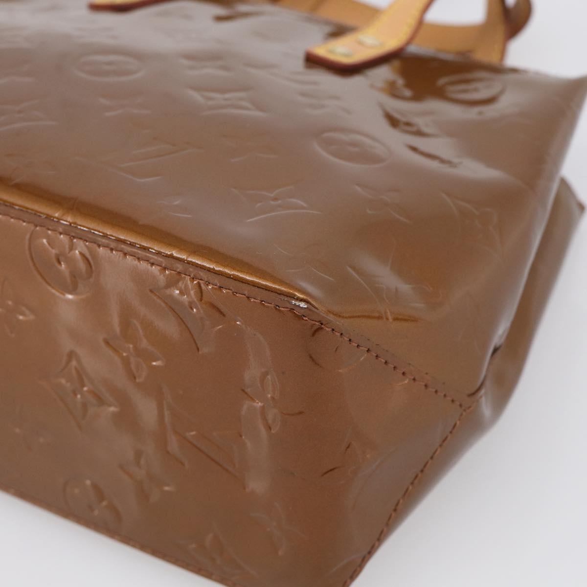 LOUIS VUITTON Monogram Vernis Reade PM Hand Bag Bronze M91146 LV Auth 214444V