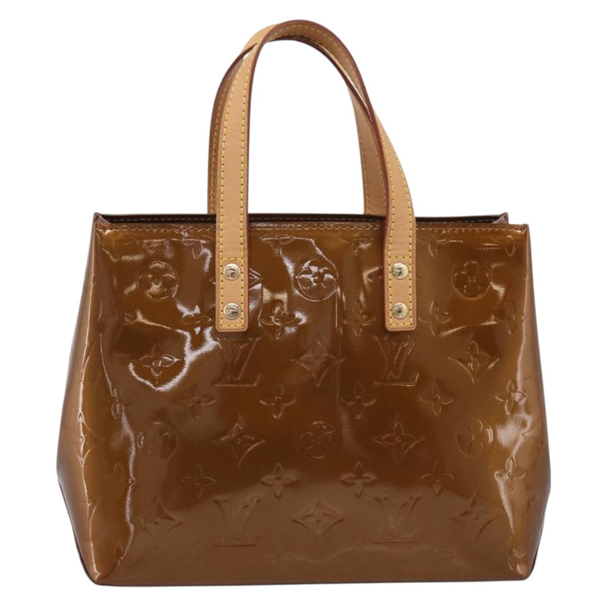 LOUIS VUITTON Monogram Vernis Reade PM Hand Bag Bronze M91146 LV Auth 214444V