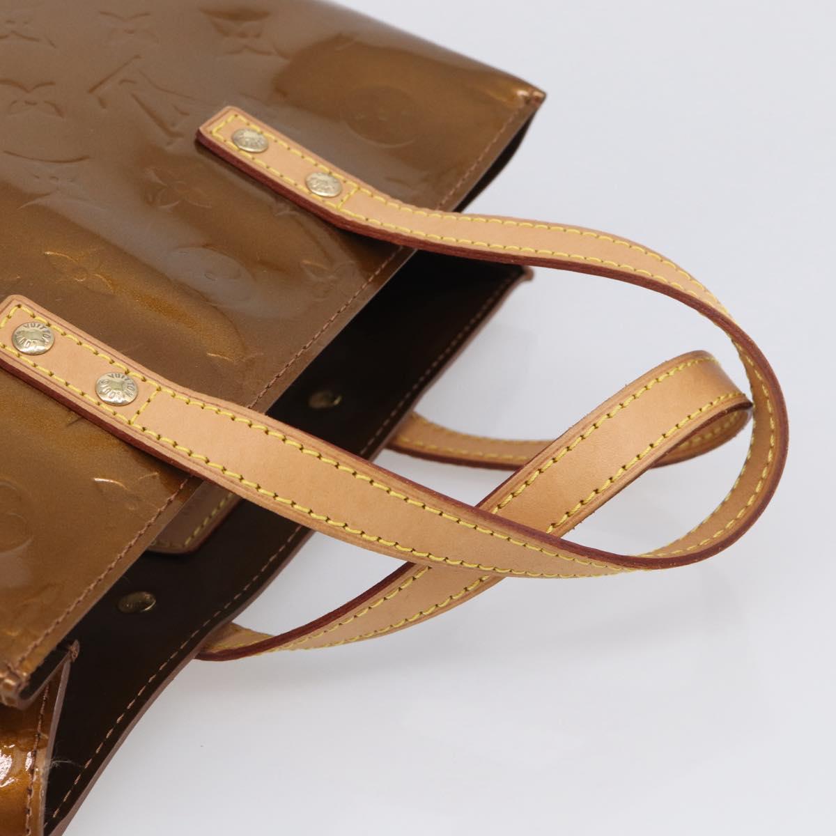 LOUIS VUITTON Monogram Vernis Reade PM Hand Bag Bronze M91146 LV Auth 214444V