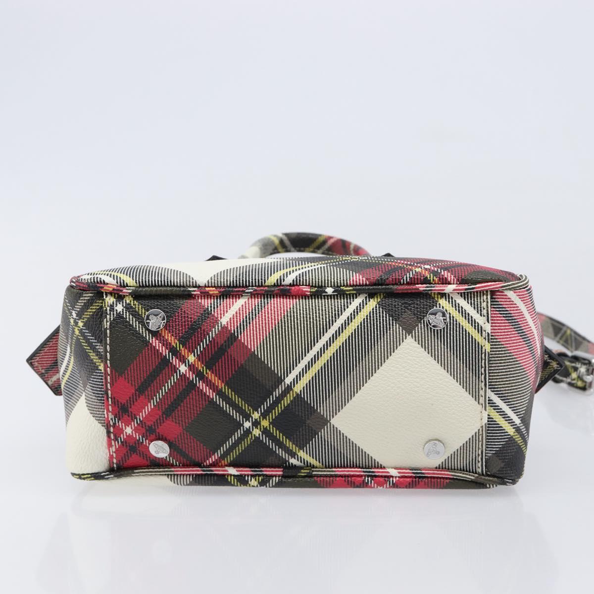 Vivienne Westwood Hand Bag PVC Canvas 2way Multicolor Silver Auth 214650A