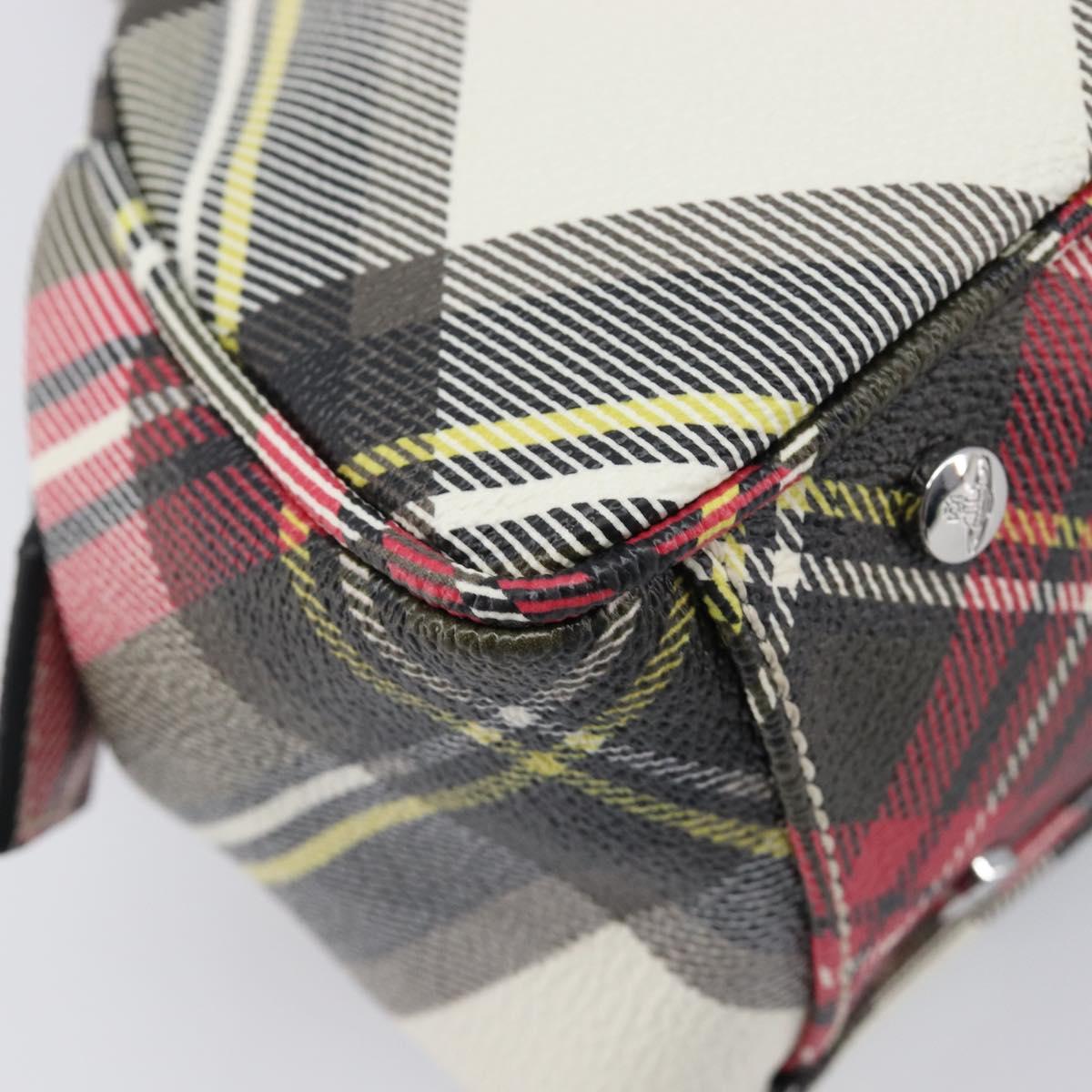 Vivienne Westwood Hand Bag PVC Canvas 2way Multicolor Silver Auth 214650A