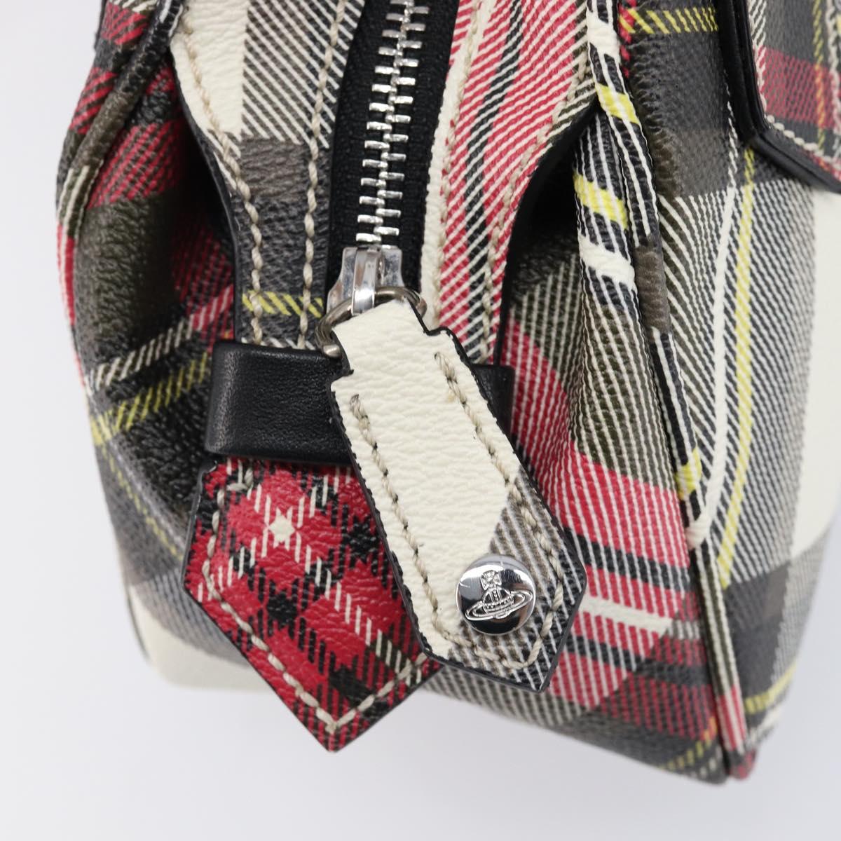 Vivienne Westwood Hand Bag PVC Canvas 2way Multicolor Silver Auth 214650A