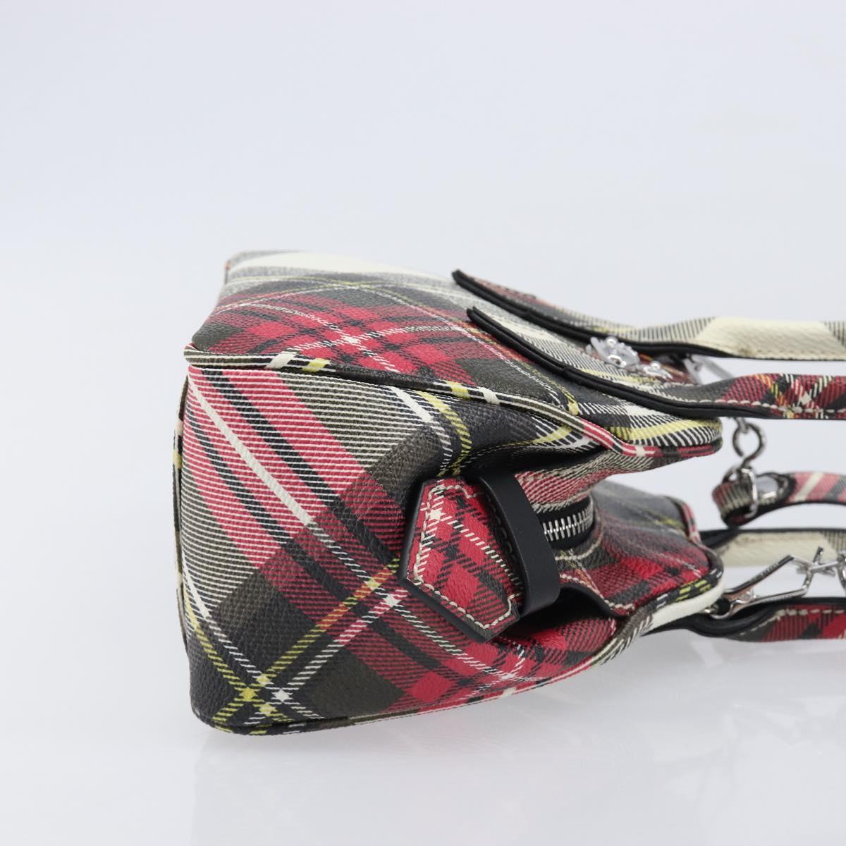 Vivienne Westwood Hand Bag PVC Canvas 2way Multicolor Silver Auth 214650A