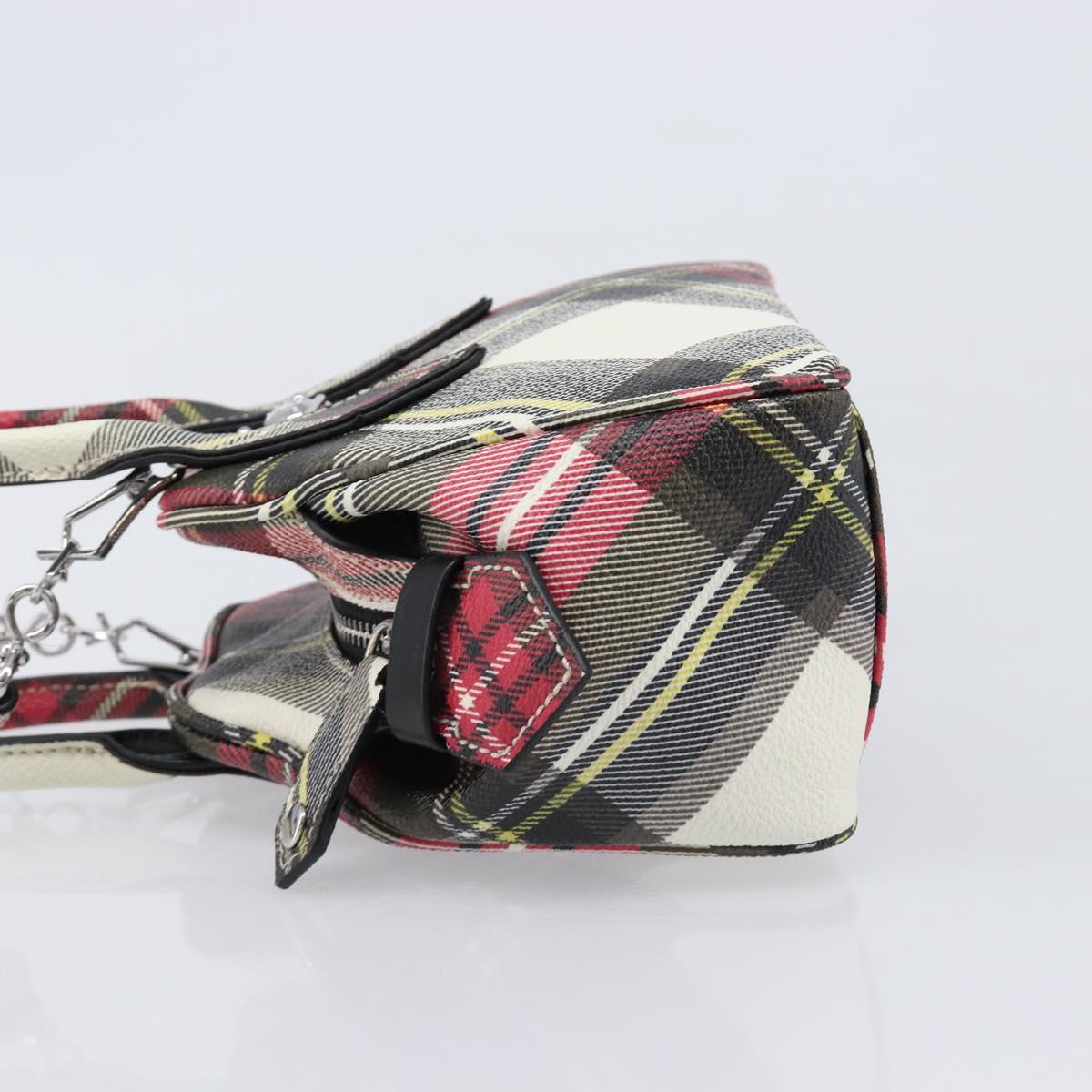 Vivienne Westwood Hand Bag PVC Canvas 2way Multicolor Silver Auth 214650A