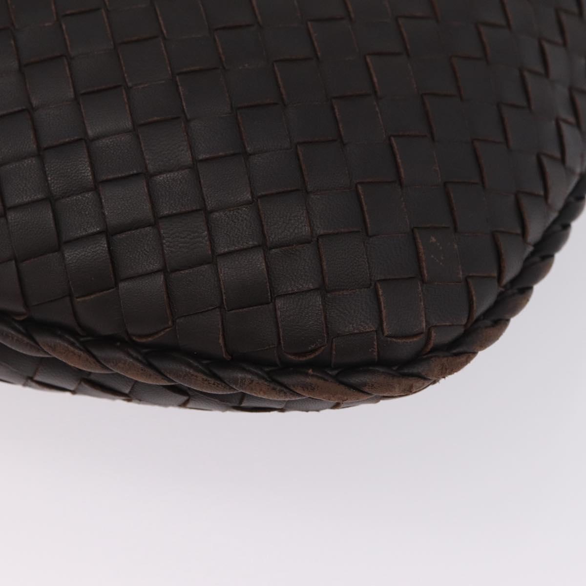 Bottega Veneta Hobo INTRECCIATO Bag Leather Dark Brown 115653 Auth 214652V