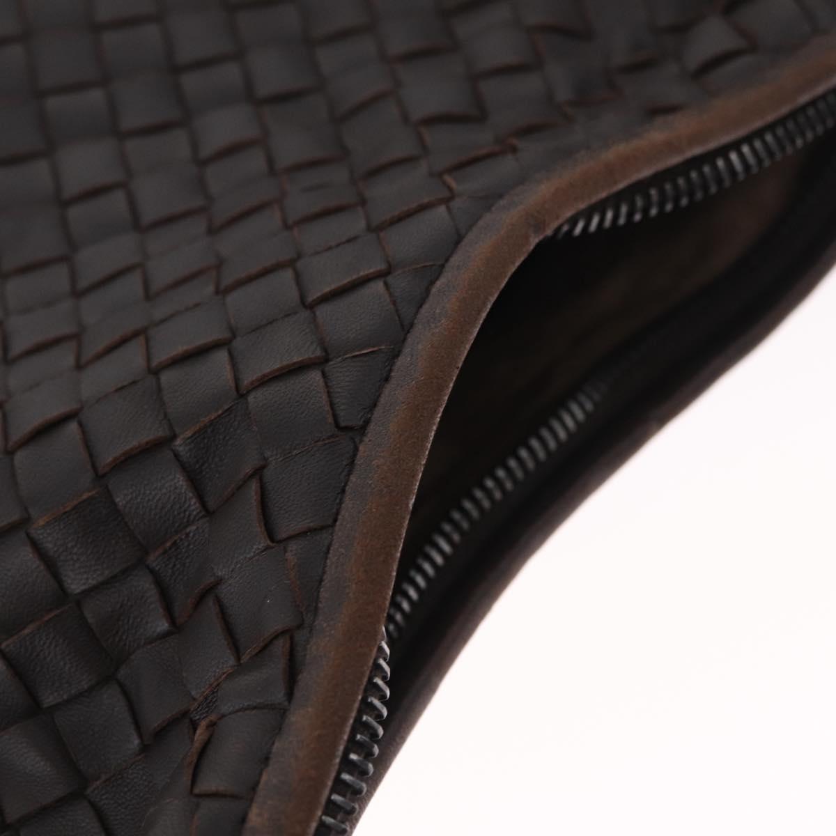Bottega Veneta Hobo INTRECCIATO Bag Leather Dark Brown 115653 Auth 214652V