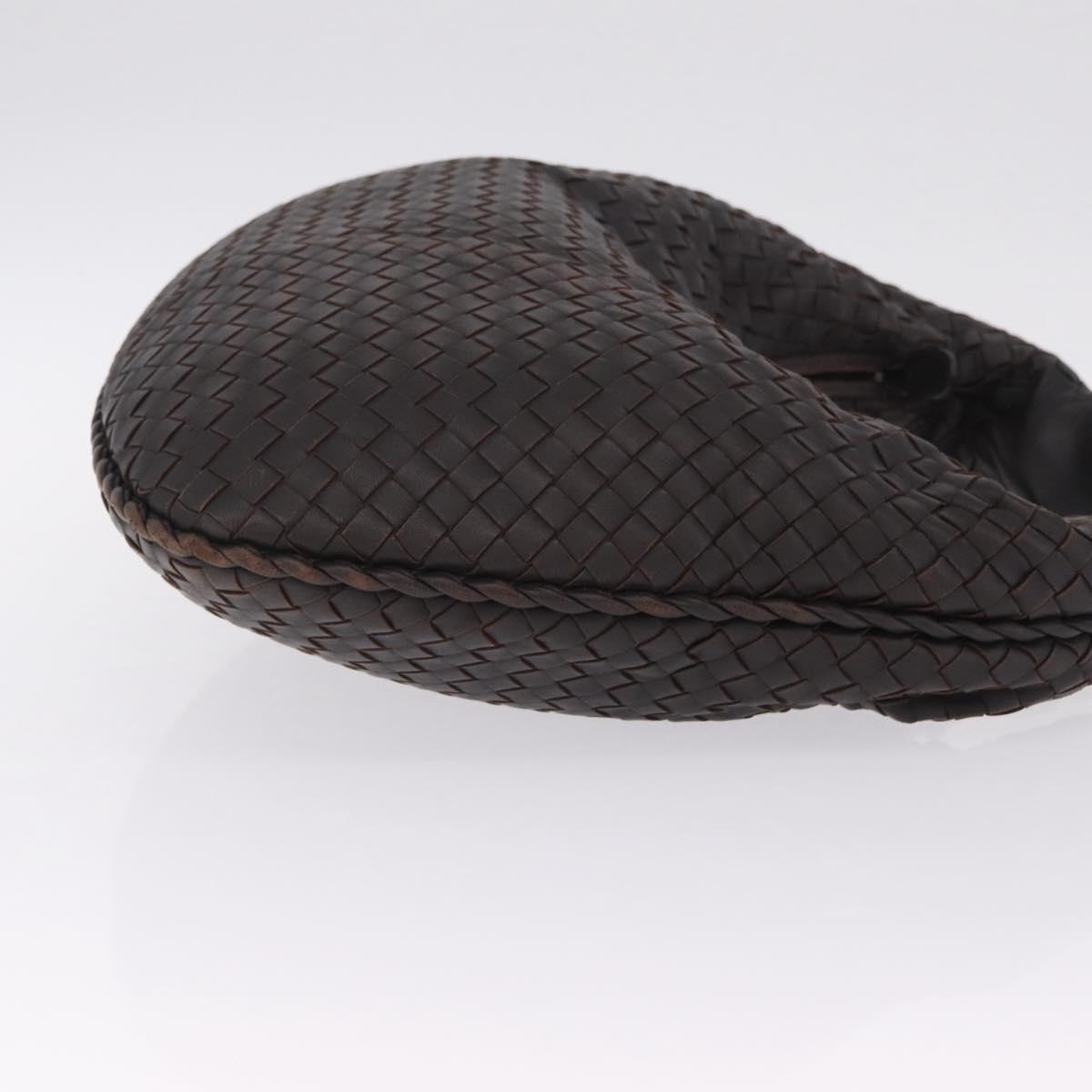 Bottega Veneta Hobo INTRECCIATO Bag Leather Dark Brown 115653 Auth 214652V