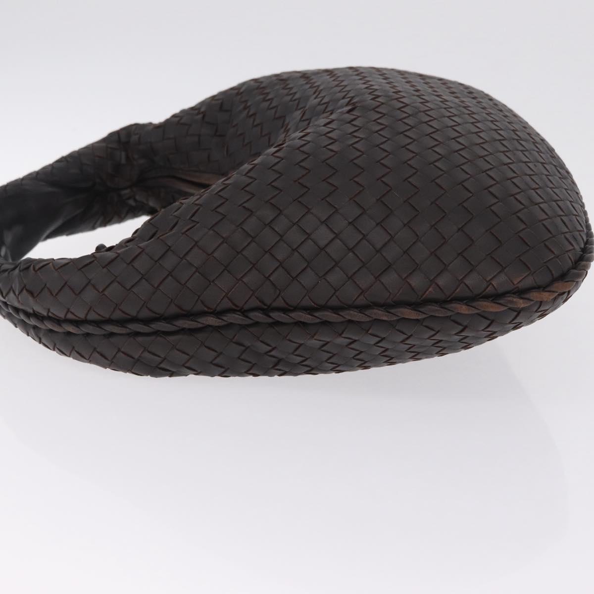 Bottega Veneta Hobo INTRECCIATO Bag Leather Dark Brown 115653 Auth 214652V