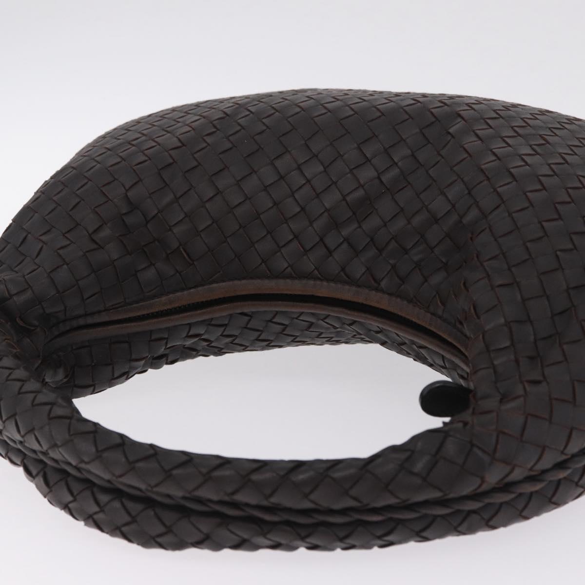 Bottega Veneta Hobo INTRECCIATO Bag Leather Dark Brown 115653 Auth 214652V