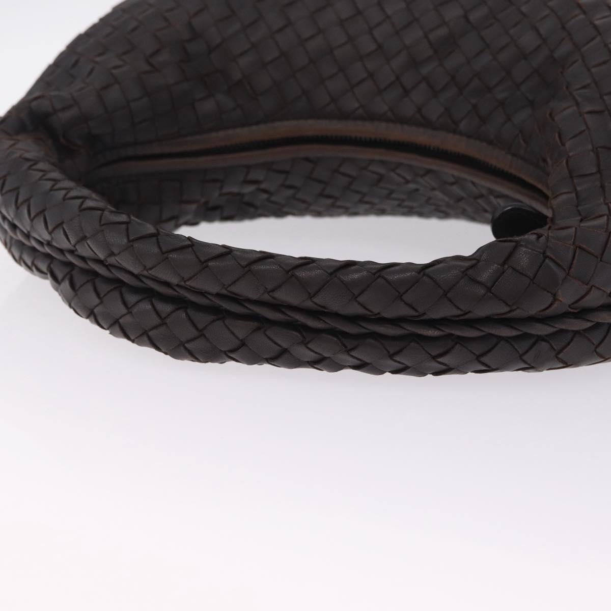 Bottega Veneta Hobo INTRECCIATO Bag Leather Dark Brown 115653 Auth 214652V
