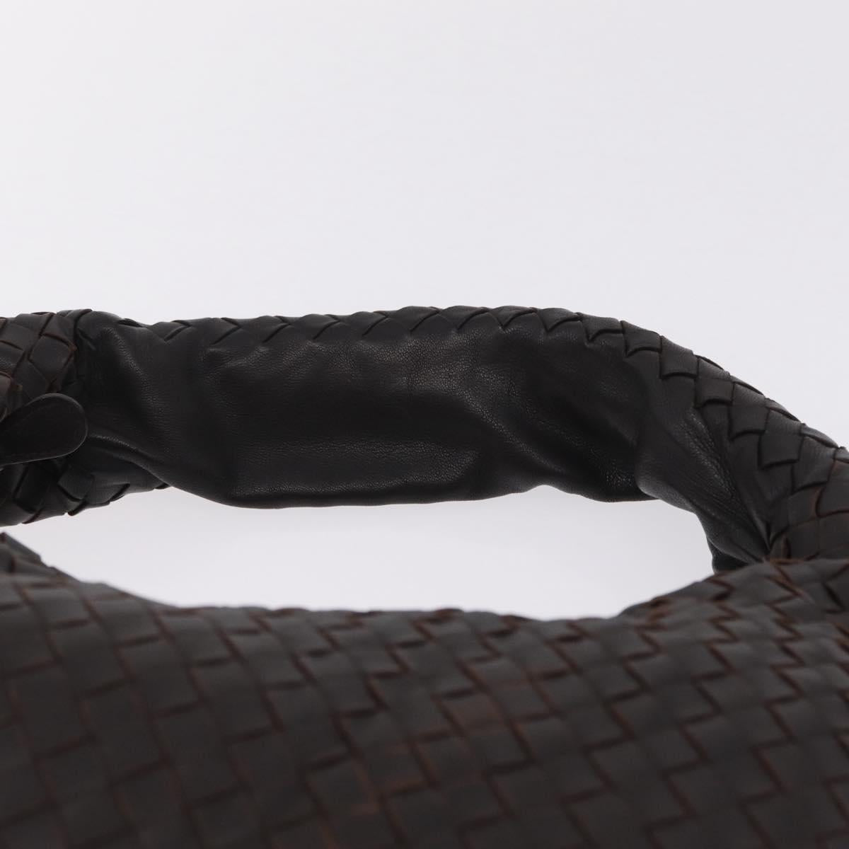 Bottega Veneta Hobo INTRECCIATO Bag Leather Dark Brown 115653 Auth 214652V