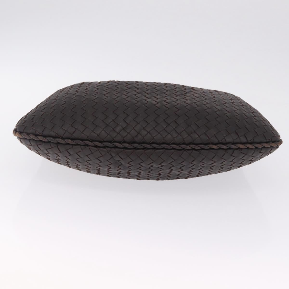 Bottega Veneta Hobo INTRECCIATO Bag Leather Dark Brown 115653 Auth 214652V