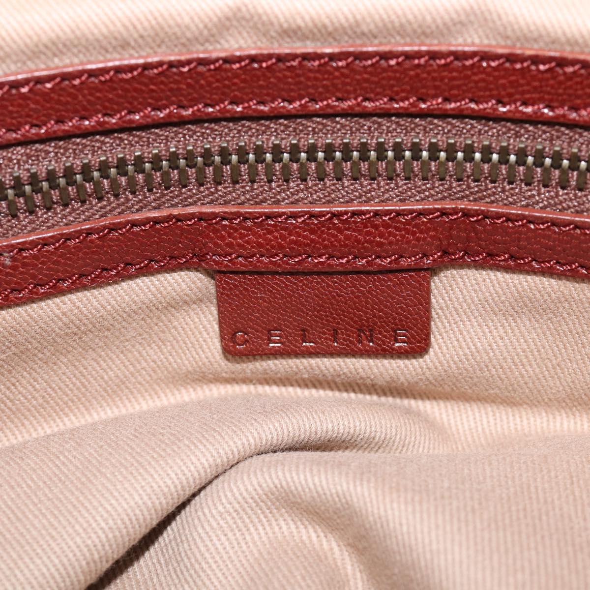 CELINE C Macadam Canvas Tote Bag Ivory Gold Auth 214658