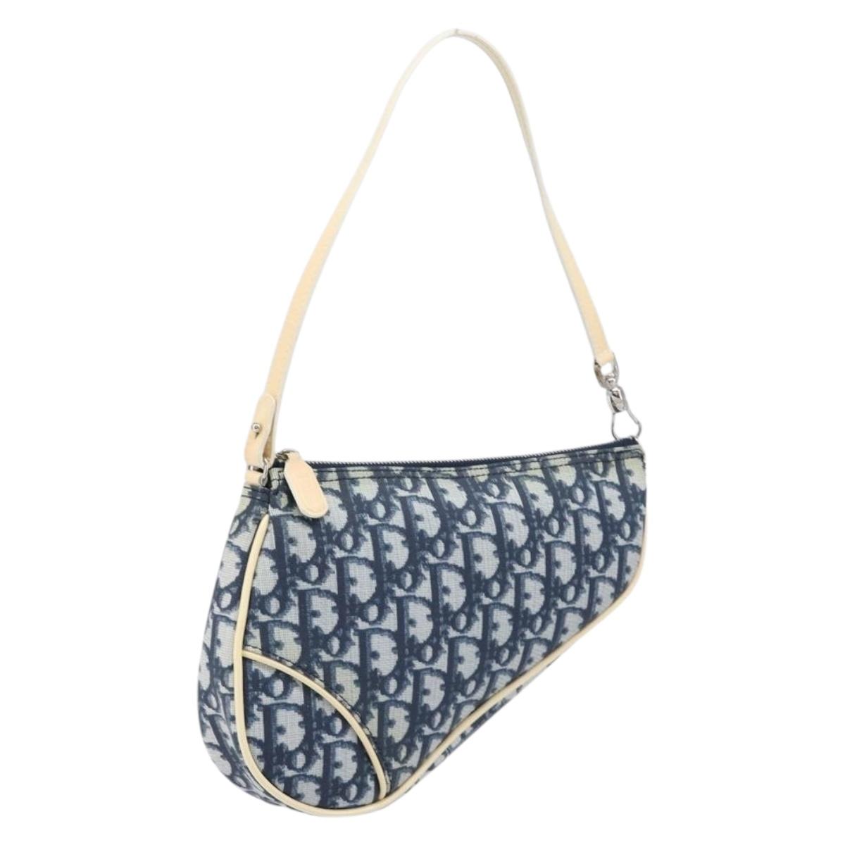 Christian Dior Trotter Canvas Saddle Accessory Pouch PVC Navy Auth 214669V