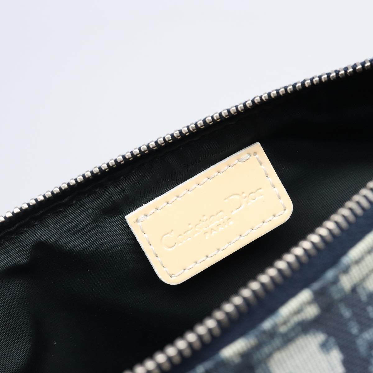 Christian Dior Trotter Canvas Saddle Accessory Pouch PVC Navy Auth 214669V