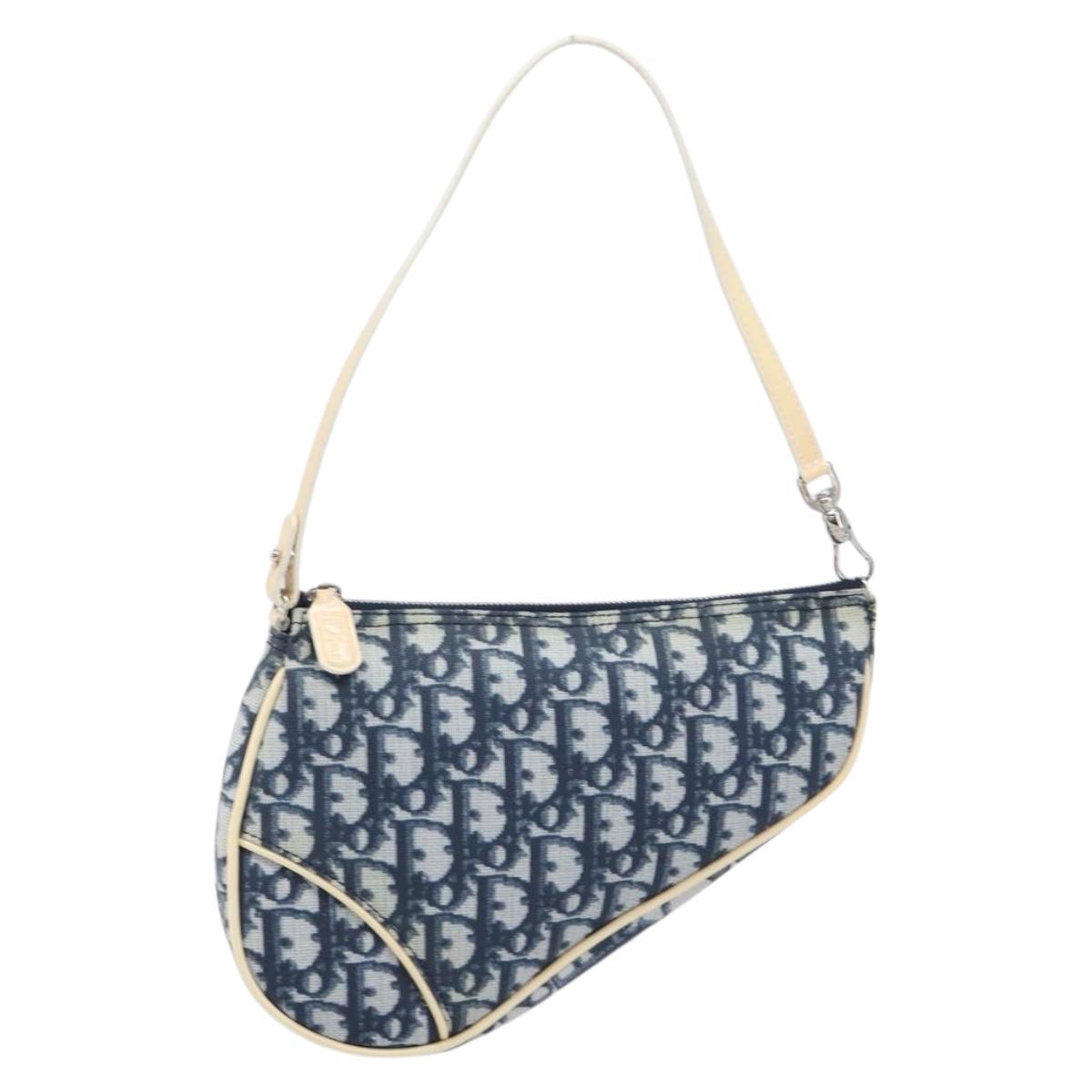 Christian Dior Trotter Canvas Saddle Accessory Pouch PVC Navy Auth 214669V