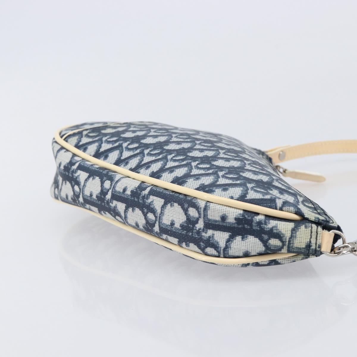 Christian Dior Trotter Canvas Saddle Accessory Pouch PVC Navy Auth 214669V