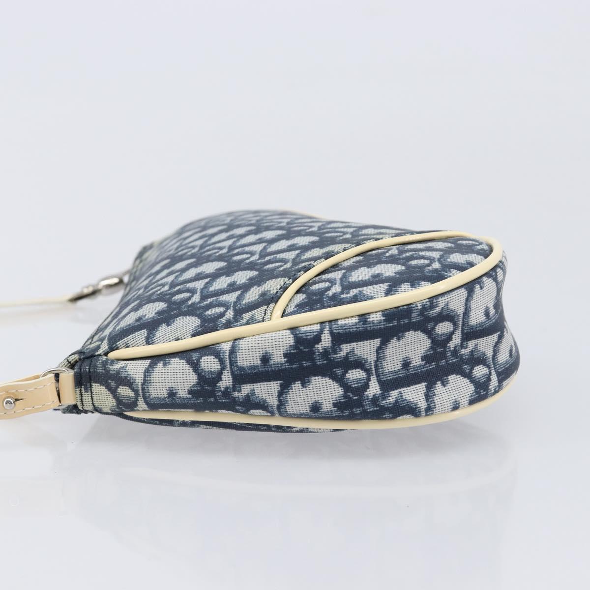 Christian Dior Trotter Canvas Saddle Accessory Pouch PVC Navy Auth 214669V