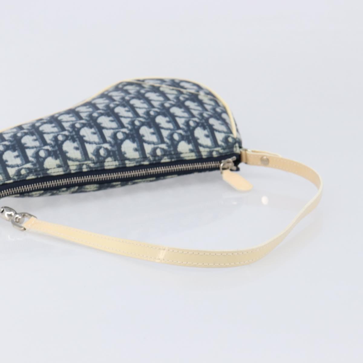 Christian Dior Trotter Canvas Saddle Accessory Pouch PVC Navy Auth 214669V