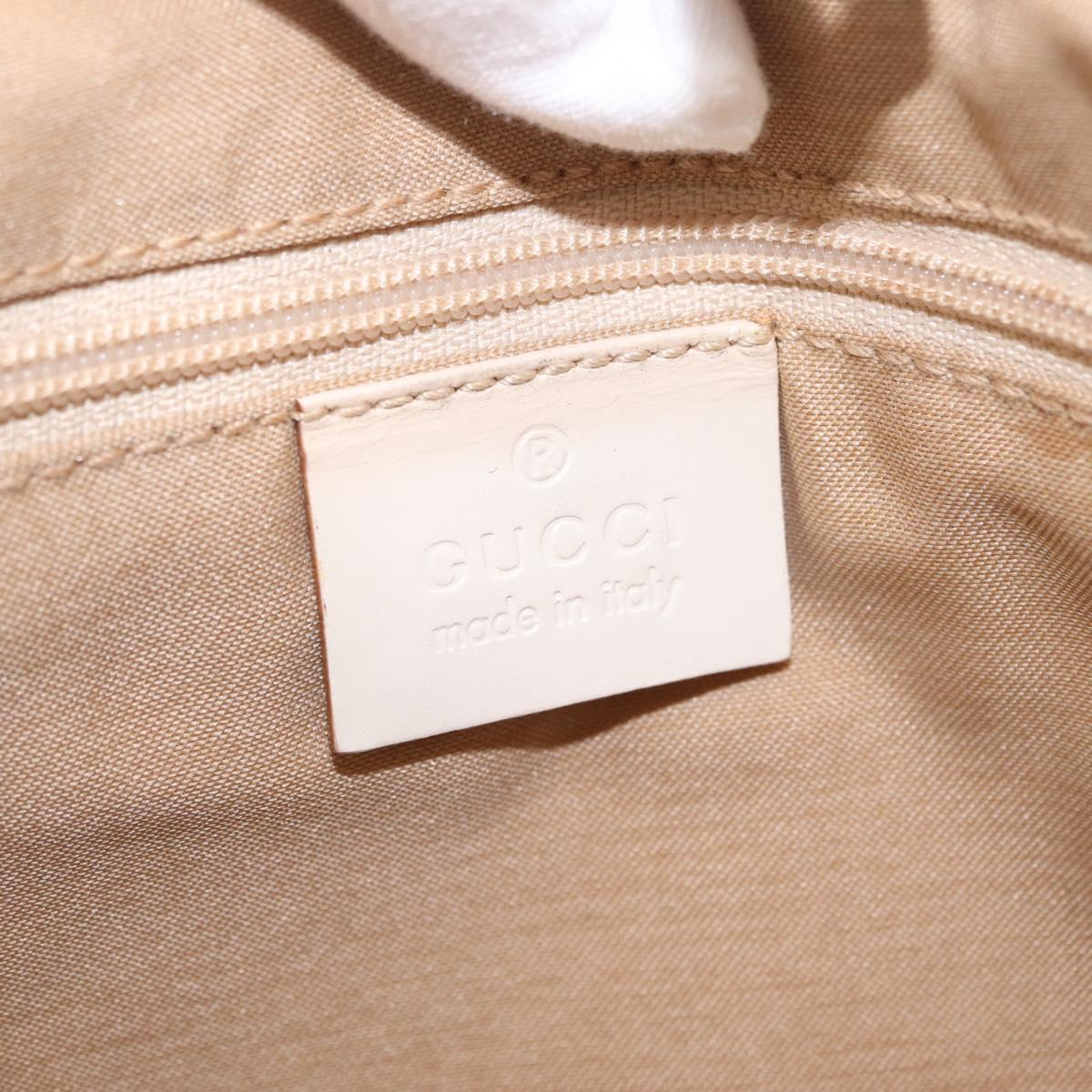 GUCCI GG Canvas Jackie Hand Bag Beige Silver 001 3735 Auth 214672V