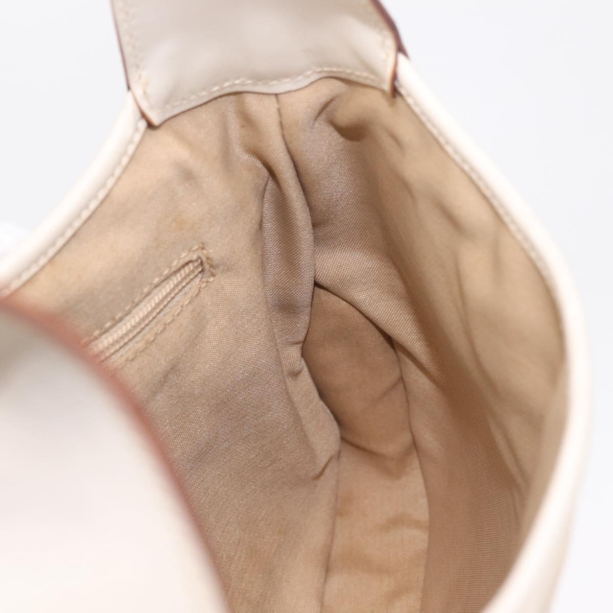 GUCCI GG Canvas Jackie Hand Bag Beige Silver 001 3735 Auth 214672V