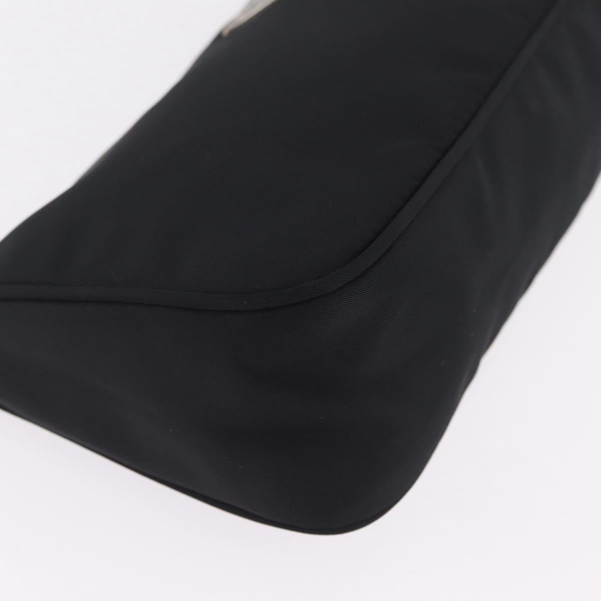 PRADA Accessory Pouch Nylon Black Silver Auth 214679V
