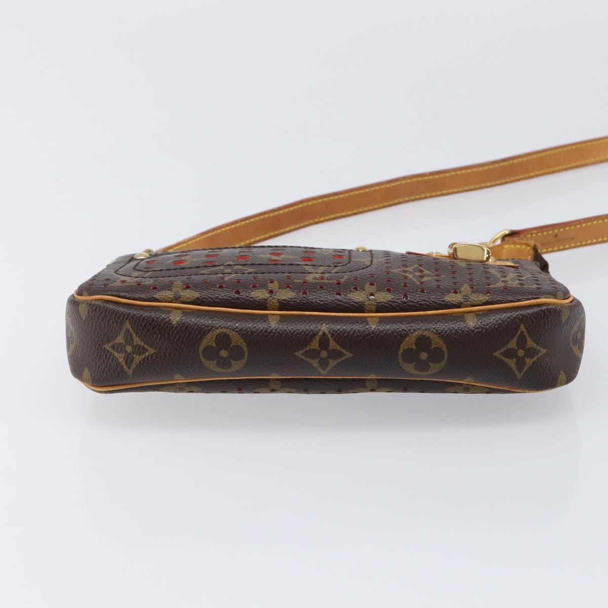 LOUIS VUITTON Monogram Perfo Pochette Accessoires Orange M95185 LV Auth 214683V