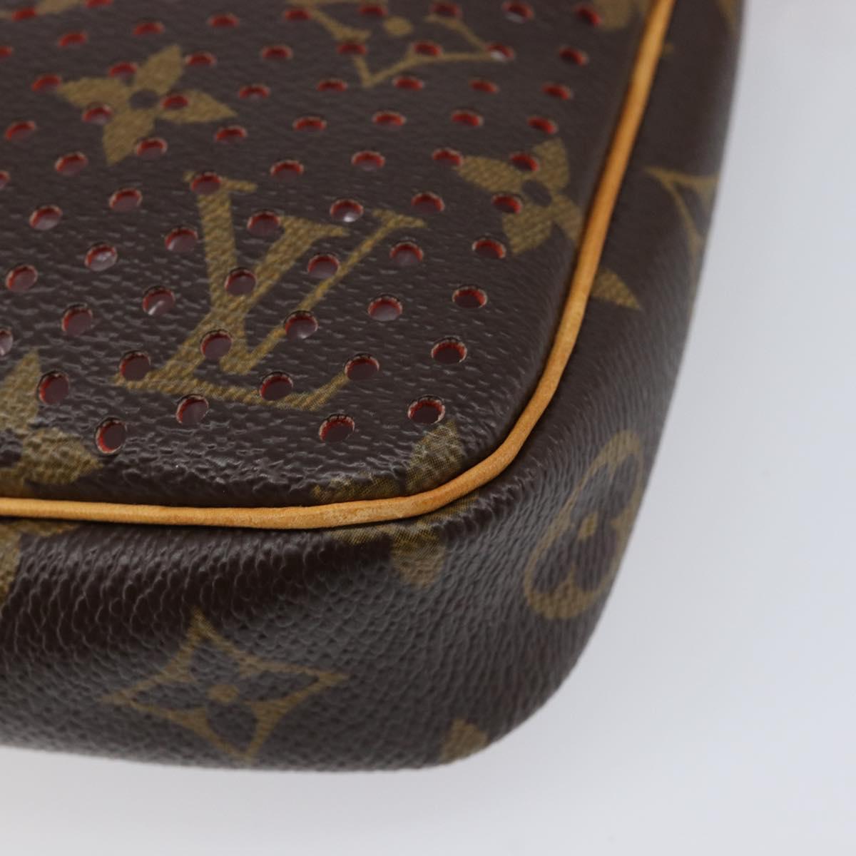 LOUIS VUITTON Monogram Perfo Pochette Accessoires Orange M95185 LV Auth 214683V