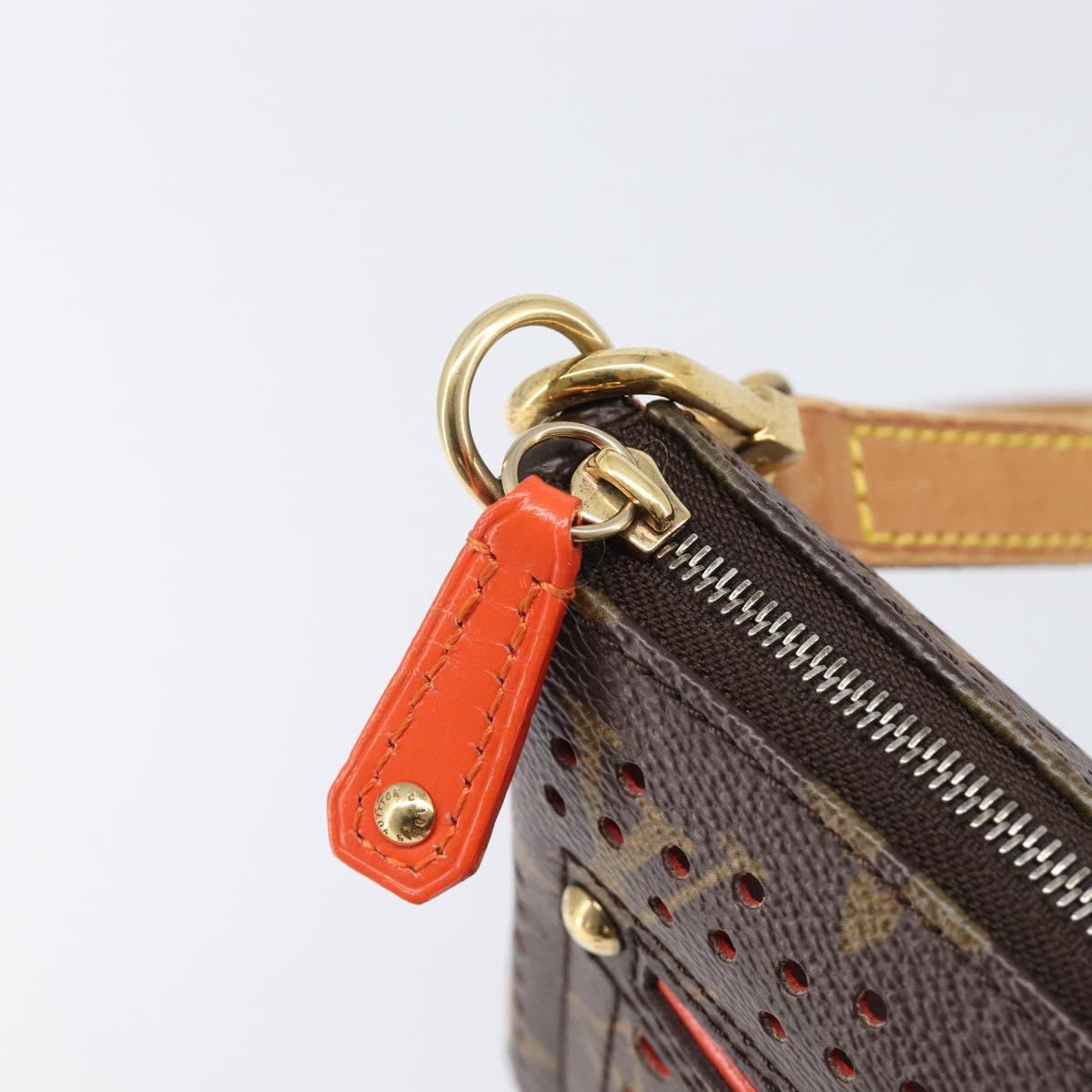 LOUIS VUITTON Monogram Perfo Pochette Accessoires Orange M95185 LV Auth 214683V