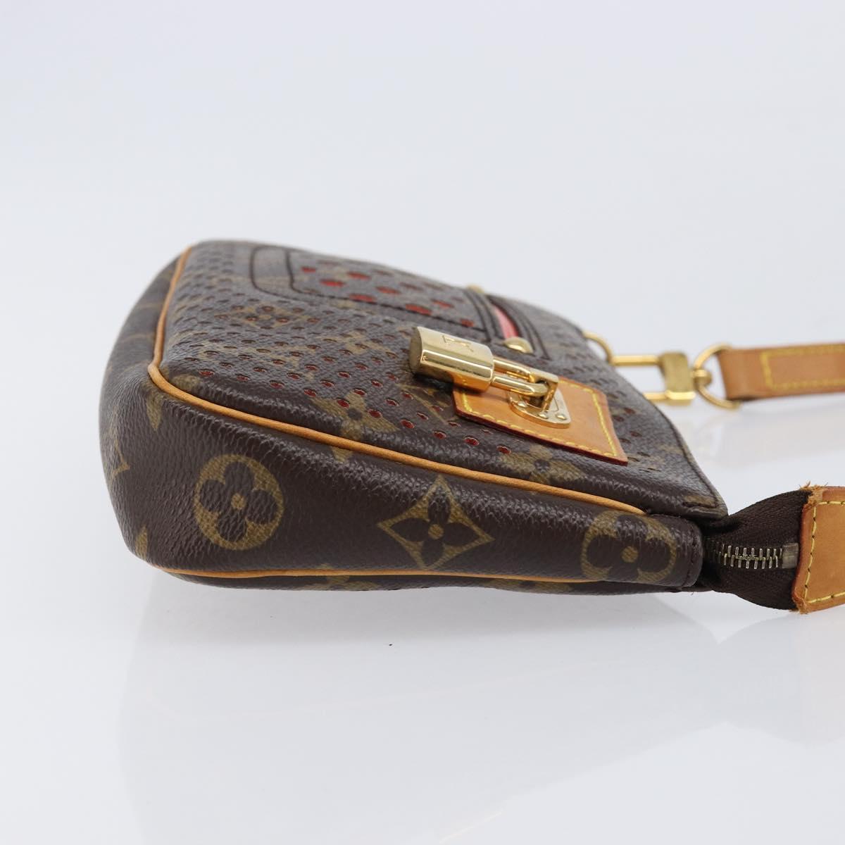 LOUIS VUITTON Monogram Perfo Pochette Accessoires Orange M95185 LV Auth 214683V