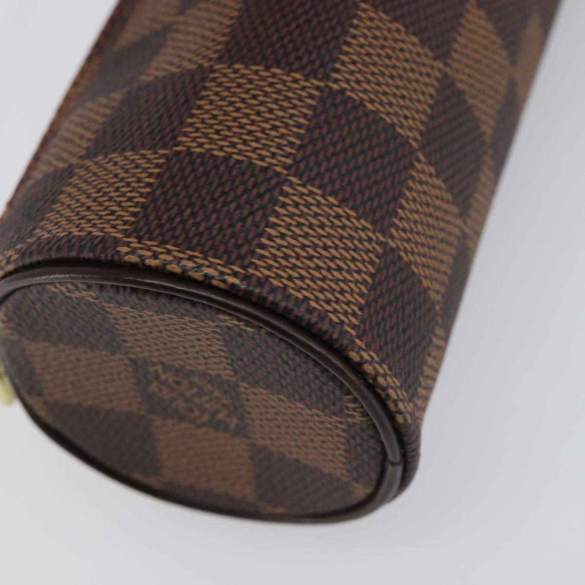 LOUIS VUITTON Damier Ebene Papillon Pouch LV Auth 214685V