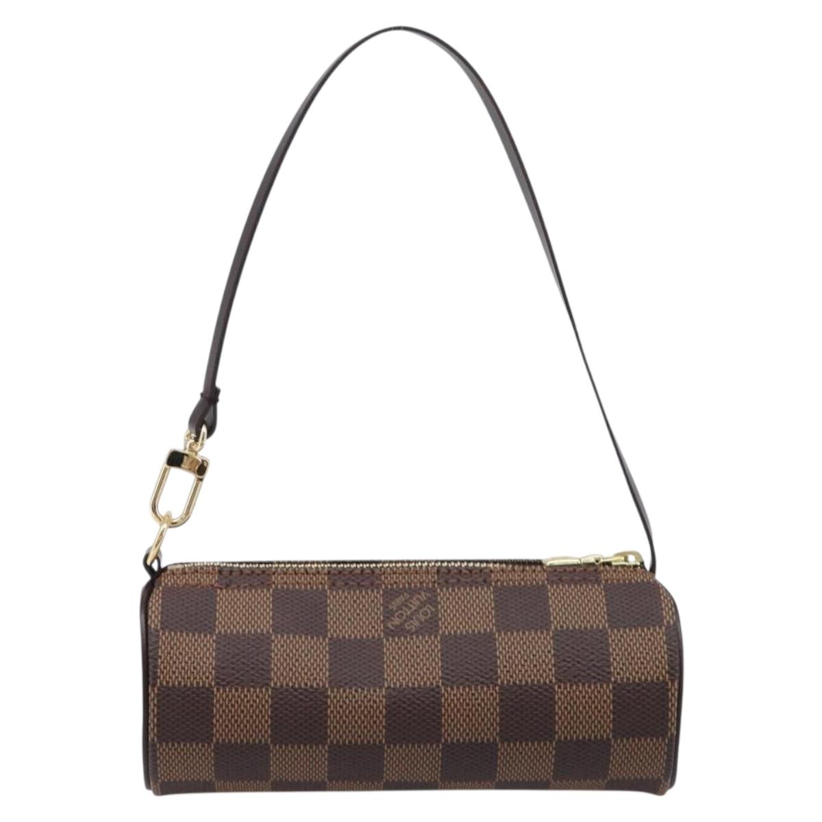 LOUIS VUITTON Damier Ebene Papillon Pouch LV Auth 214685V