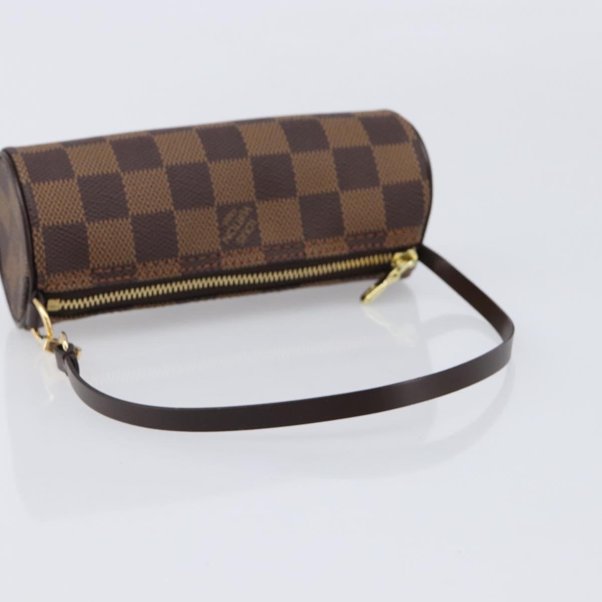 LOUIS VUITTON Damier Ebene Papillon Pouch LV Auth 214685V