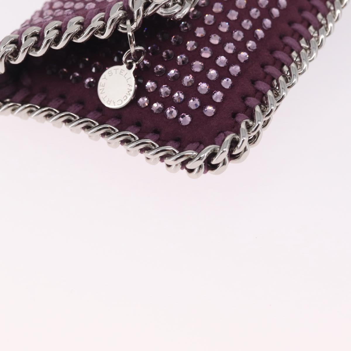 Stella McCartney Falabella Chain Shoulder Pouch Polyester Purple Auth 214701A