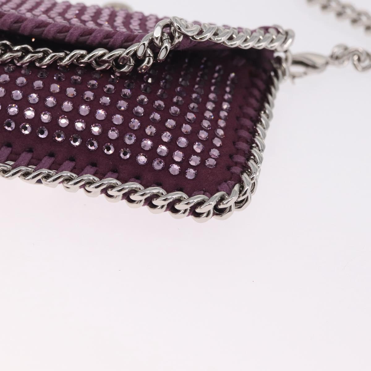 Stella McCartney Falabella Chain Shoulder Pouch Polyester Purple Auth 214701A