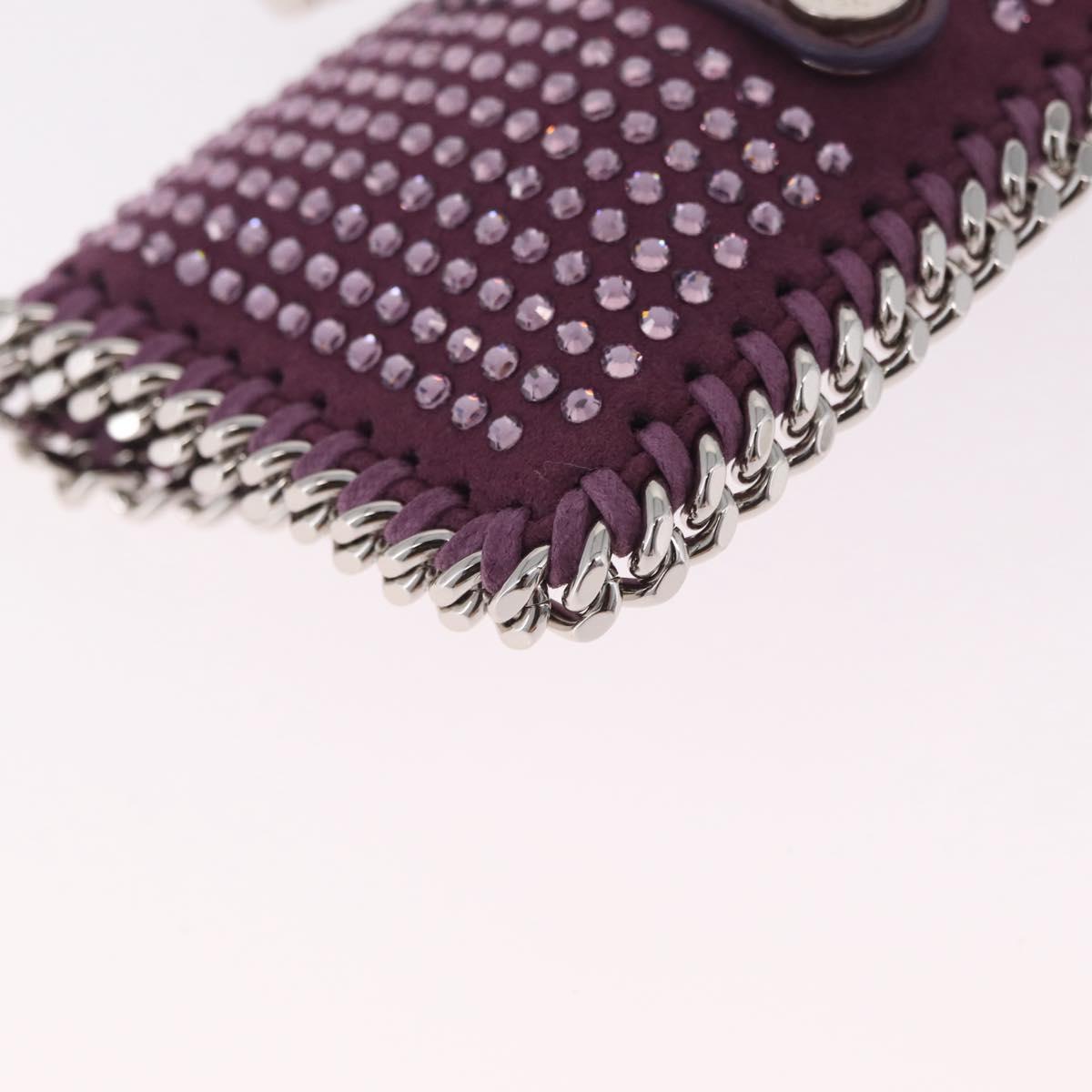 Stella McCartney Falabella Chain Shoulder Pouch Polyester Purple Auth 214701A