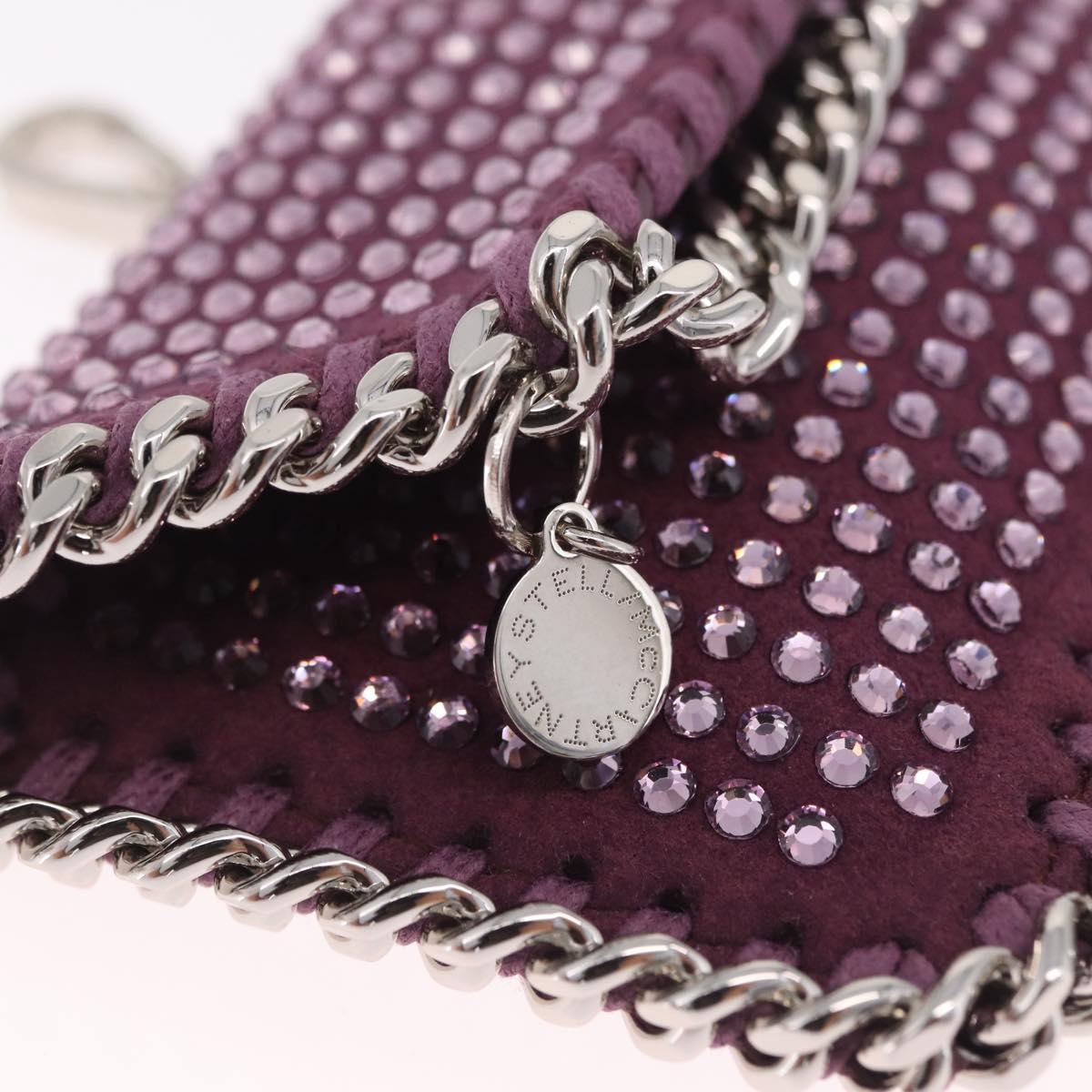 Stella McCartney Falabella Chain Shoulder Pouch Polyester Purple Auth 214701A