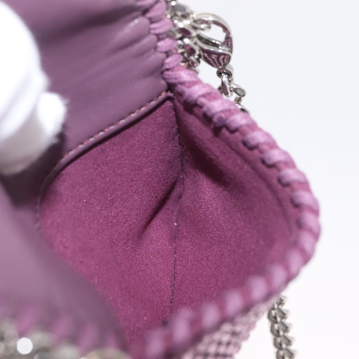 Stella McCartney Falabella Chain Shoulder Pouch Polyester Purple Auth 214701A