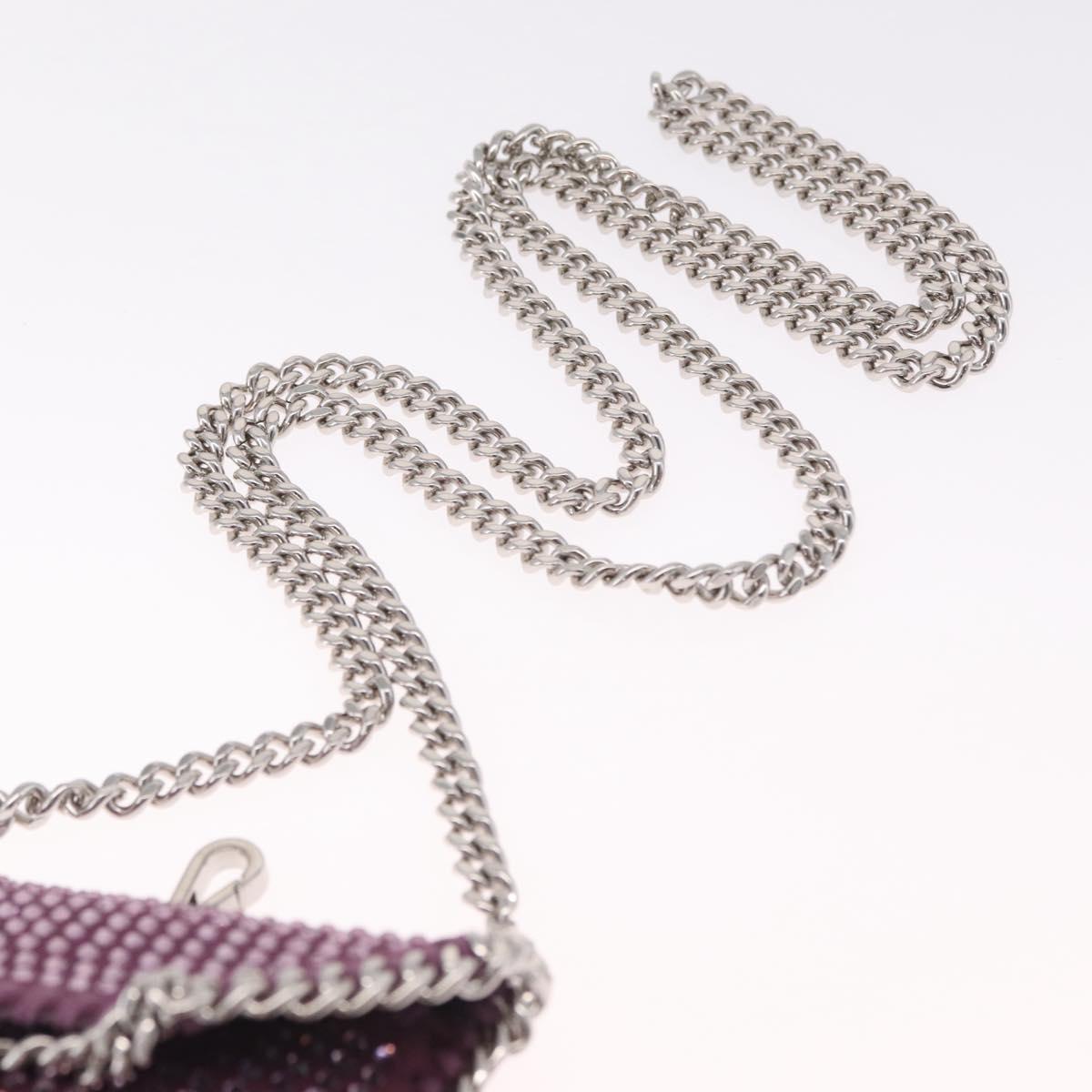 Stella McCartney Falabella Chain Shoulder Pouch Polyester Purple Auth 214701A